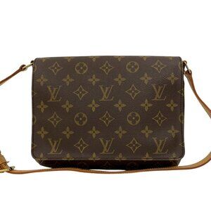 LOUIS VUITTON Brown Monogram Leather Shoulder Bag